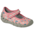 Пантофи Befado за момиче розово и сиво с пеперуди 109P252