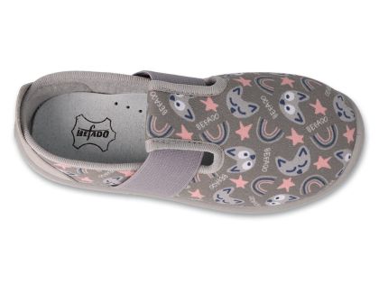 Befado Softer Barefoot 901X019 - Пантофи за детска градина, Сиви с котенца