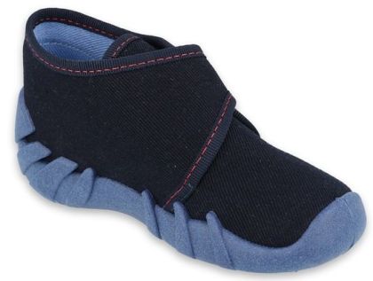 Бебешки пантофи, Тъмносини с коли,Befado Speedy 523P017