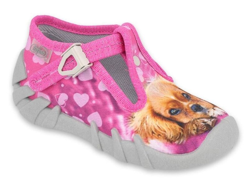 Дишащи бебешки пантофки за момиче, Фуксия,Befado Speedy 110P415