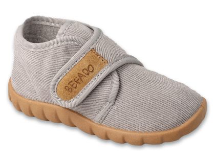 Гъвкави бебешки пантофки, Сиво кадифе,Befado Flexi B-soft System 465P165