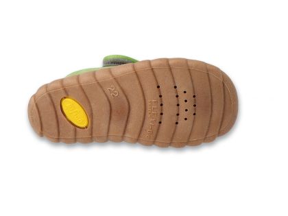 Гъвкави бебешки пантофки, Зелено кадифе,Befado Flexi B-soft System 465P159