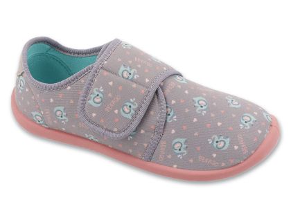 Детски пантофи с кожена стелка, Сиви,Befado Softer Barefoot 904Y002