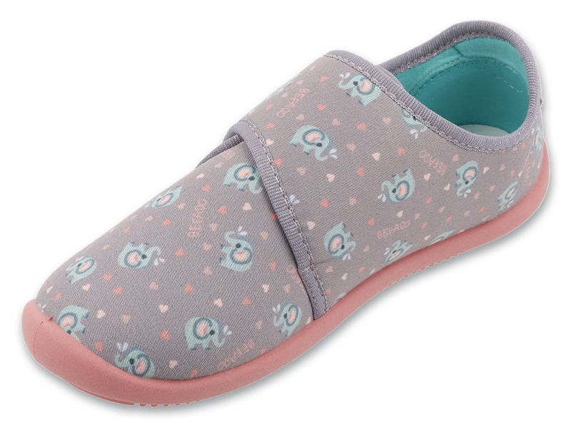 Детски пантофи с кожена стелка, Сиви,Befado Softer Barefoot 904Y002